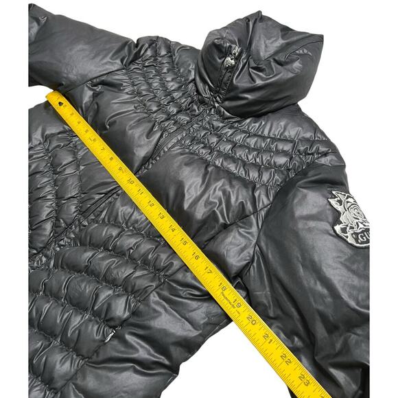 Vintage Y2K GUESS Down Filled Puffer Black Jacket - size L - Picture 8 of 9